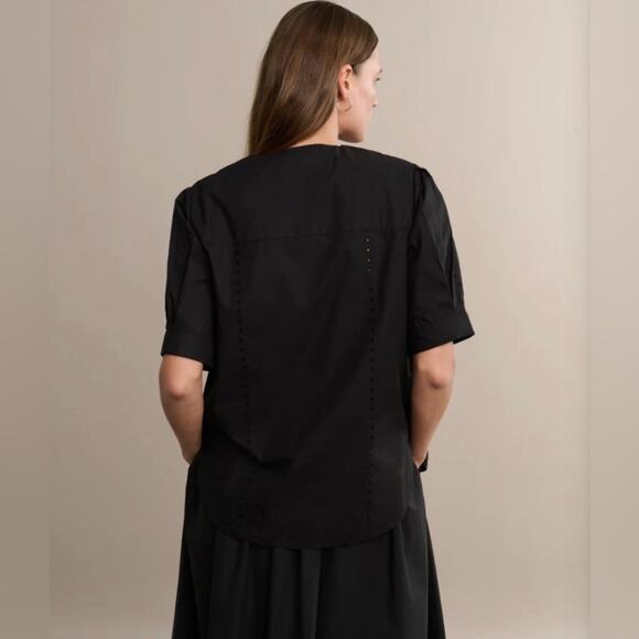 NWT Jenni Kayne NWT-Harper Blouse Black Size Extra Small - Picture 5 of 14